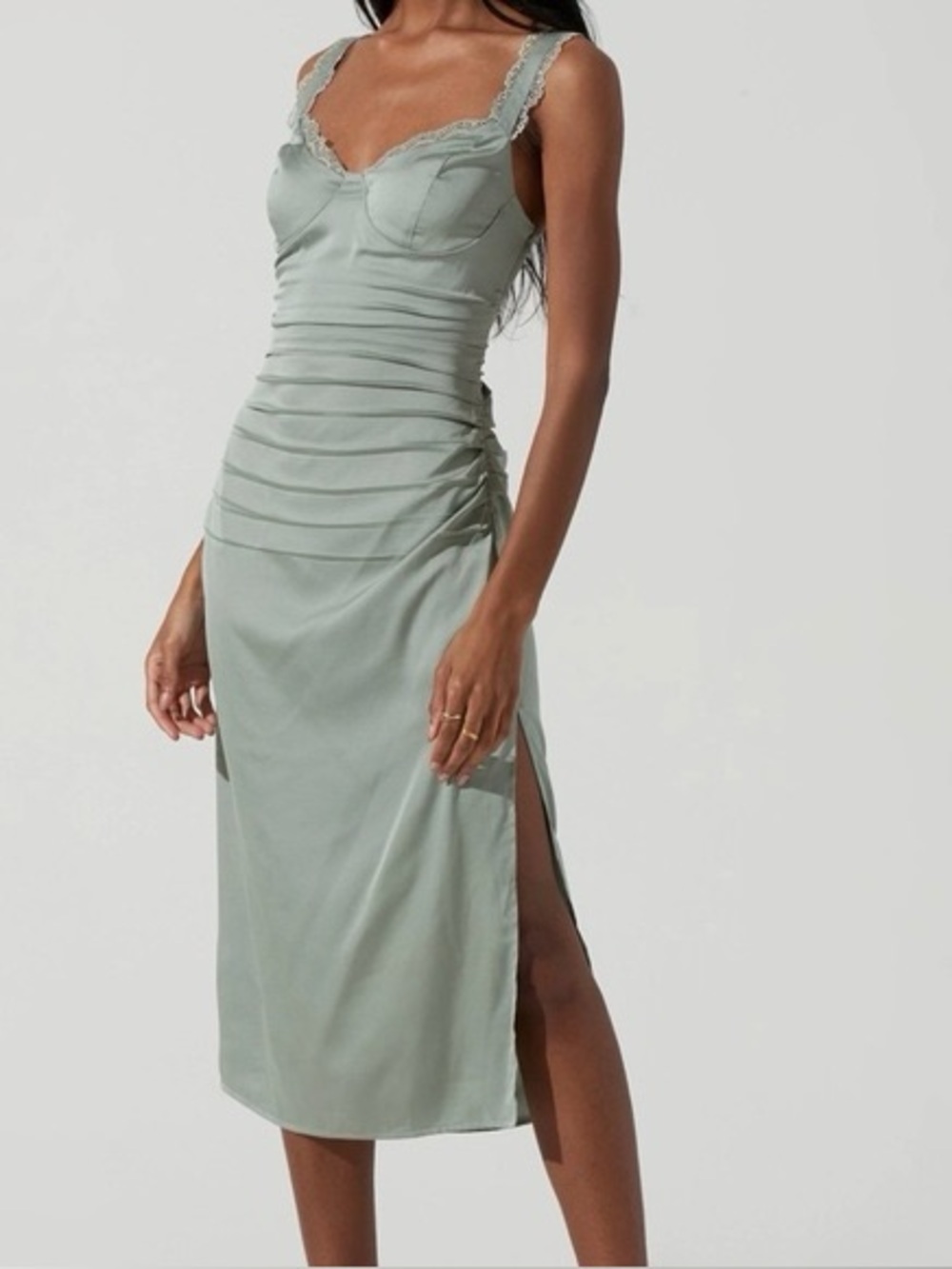 ASTR the label midi length sage dress